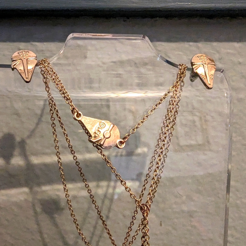 Millennium Falcon Necklace and Earrings